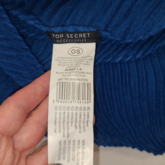 Top secret accessorize cobalt blue pleated snood - Picture 6 of 7